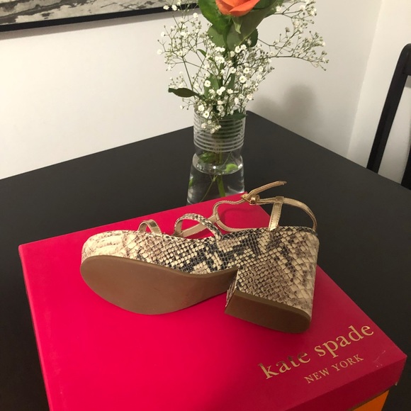 Kate Spade snakeskin wedge sandals - Picture 5 of 6